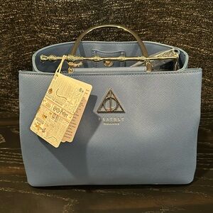 New w/Tags! Sky Blue Loungefly Harry Potter Deathly Hollows Elder Wand Handbag 💗